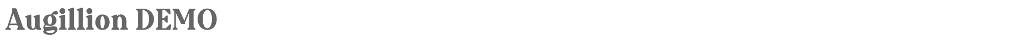 Sample characters Augillion Font